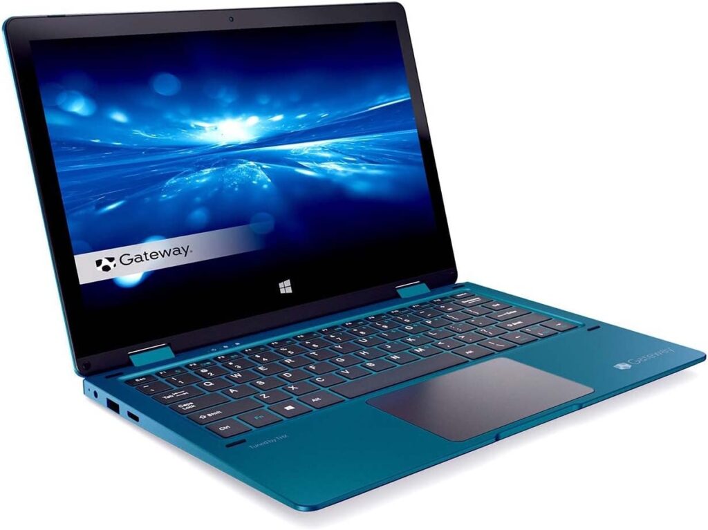 Gateway Newest Touchscreen 11.6 HD 2-in-1 Convertible Laptop in Blue Intel N4020 4GB RAM 64GB SSD Mini-HDMI Webcam Windows 10 S (Renewed) (GT-116)