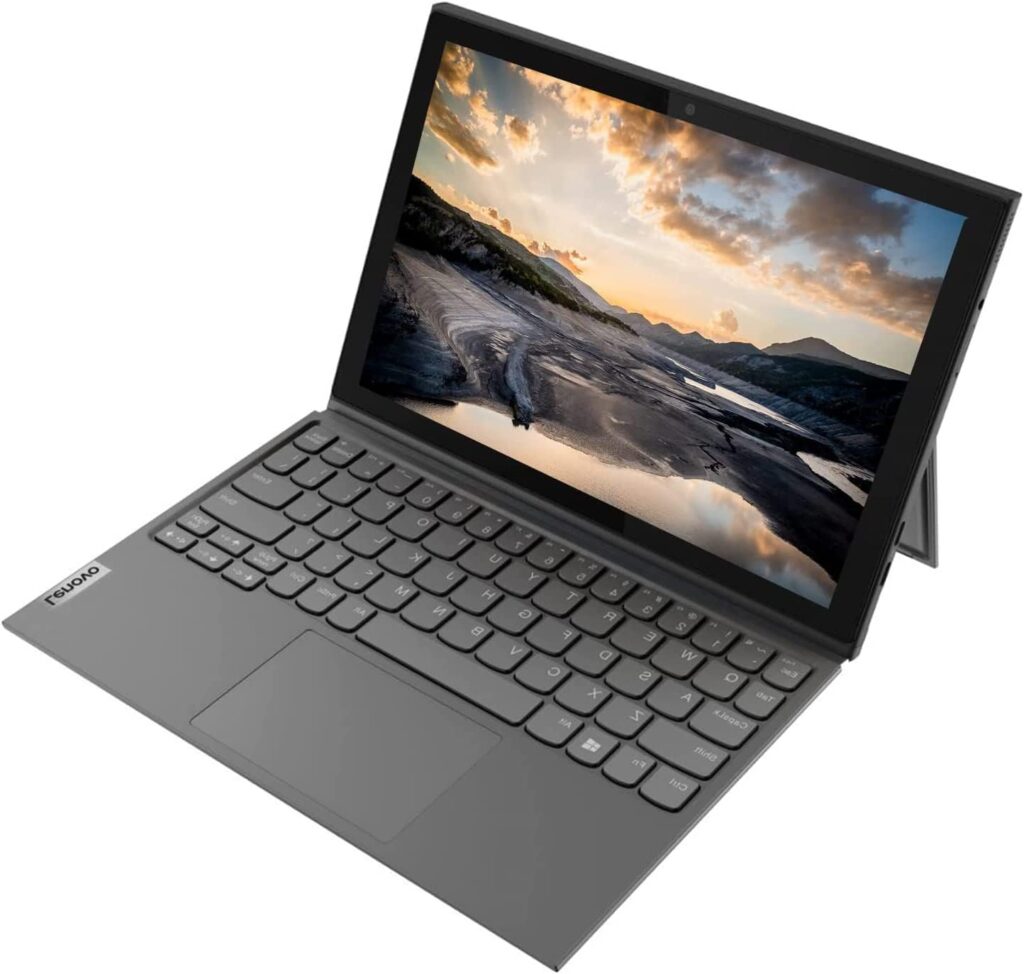 Lenovo Ideapad Duet 3i, 10.3 Touchscreen 2 in 1 Tablet with Detachable Keyboard, Stylus Pen, Intel Celeron N4020, Windows 11, 4GB RAM, 64GB eMMC+64GB Card, Type-C, Graphite Grey, PCM