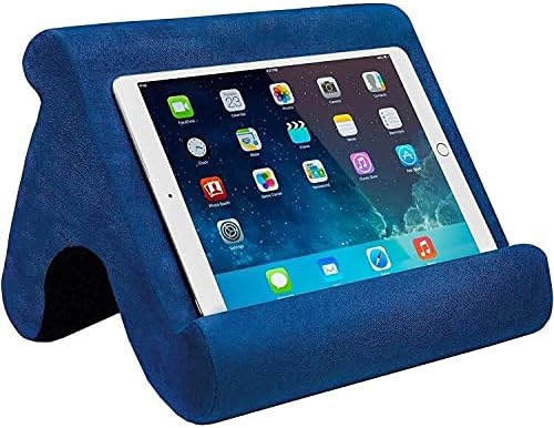 SAMHOUSING Tablet Pillow Stand - Tablet Holder Dock for Bed with Multi-Viewing Angles, Compatible with iPad Pro 9.7, 10.5,12.9 Air Mini 4 3, Kindle, Galaxy Tab, E-Reader (Blue)