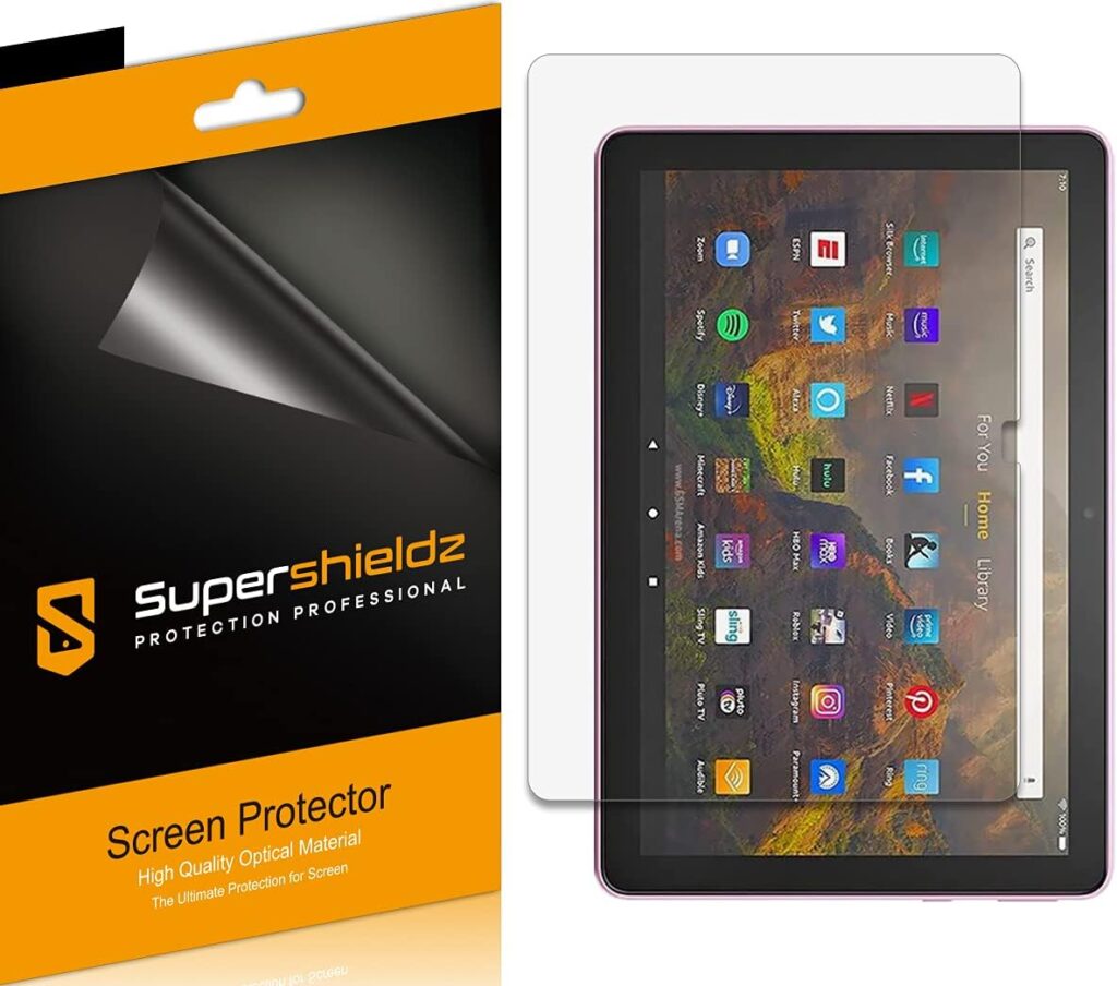 Supershieldz (3 Pack) Designed for All-New Fire HD 10 / Fire HD 10 Plus Tablet 10.1 inch (11th Generation, 2021 Release) Screen Protector, Anti Glare and Anti Fingerprint (Matte) Shield