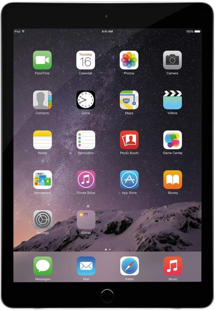 Apple iPad Air 2, 64 GB, Space Gray (Renewed)