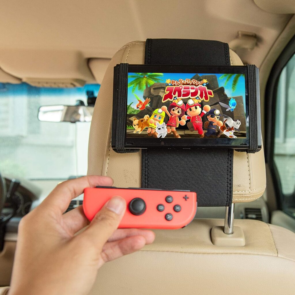 Cosmos Car Headrest Mount Holder Seat Mount Holder Compatible with Nintendo Switch and Other Mini Tablets