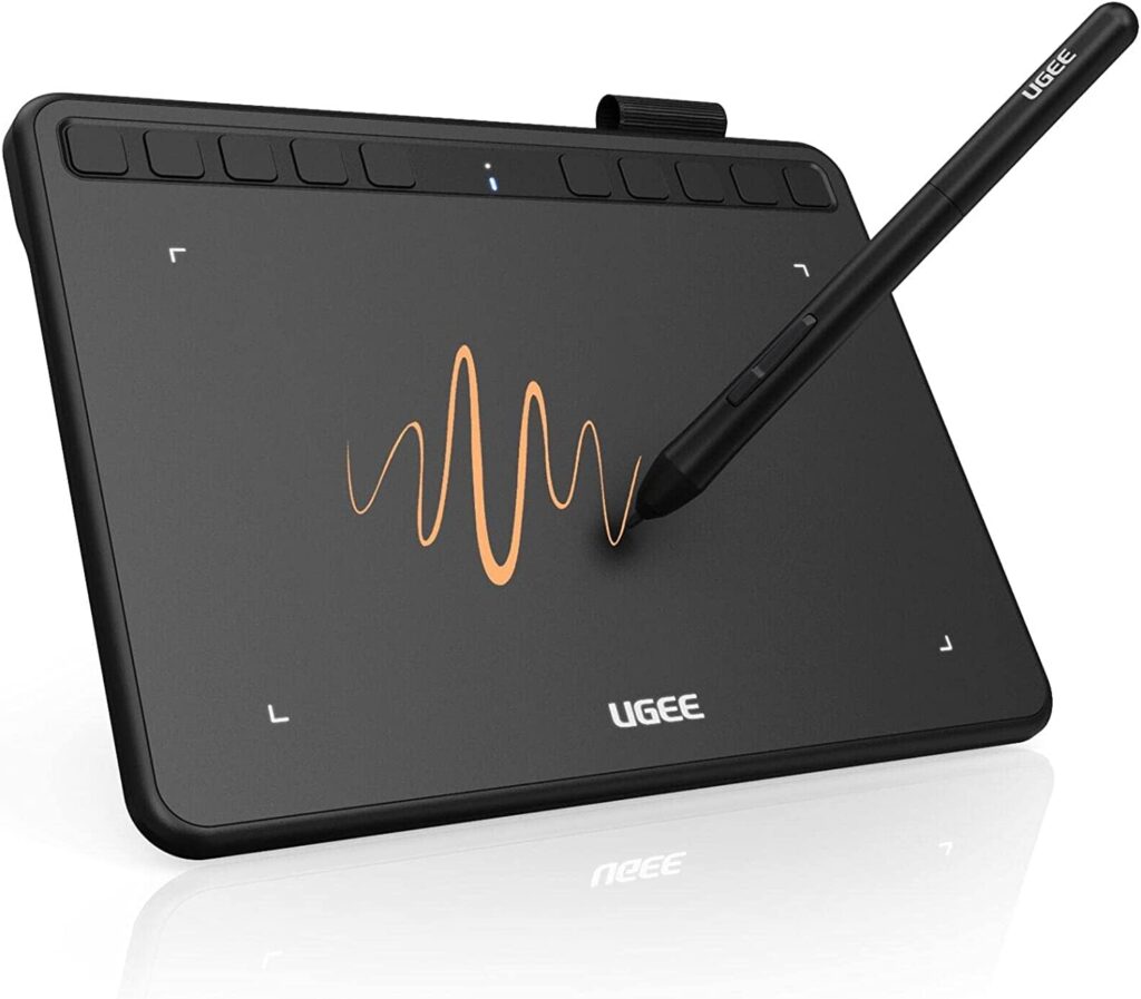 Drawing Tablet, UGEE Computer Graphics Tablets with 10 Hot Keys, 6.5x4 inch OSU Tablet with Battery Free Stylus of 8192 Levels Pressure Sensitivity,Digital Pen Art Pad for Mac/Linux/Windows PC/Android