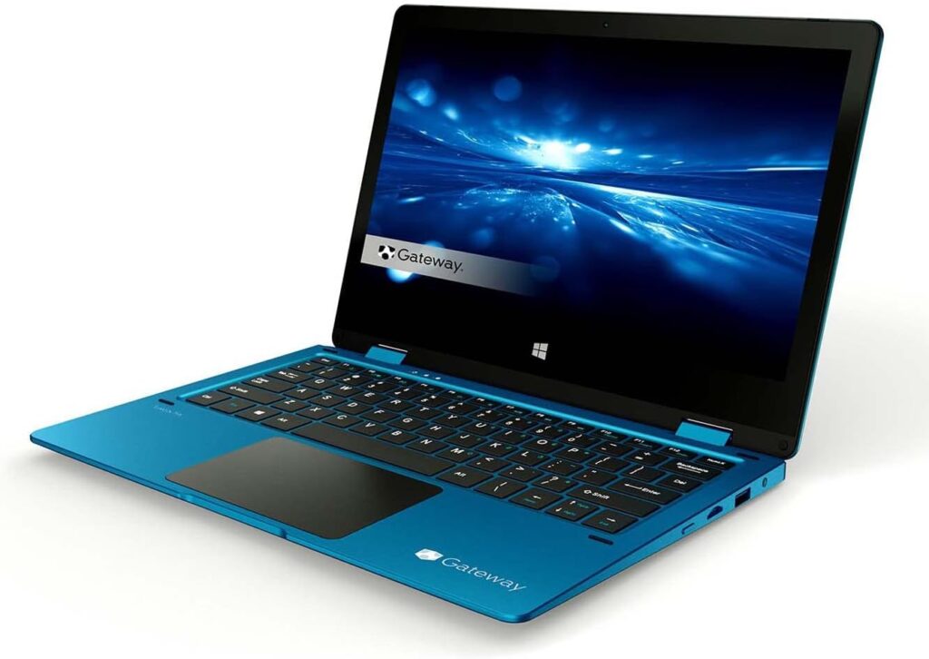 Newest Gateway Touchscreen 11.6 HD 2-in-1 Convertible Laptop in Blue Intel N4020 4GB RAM 64GB SSD Mini-HDMI Webcam Windows 10 S