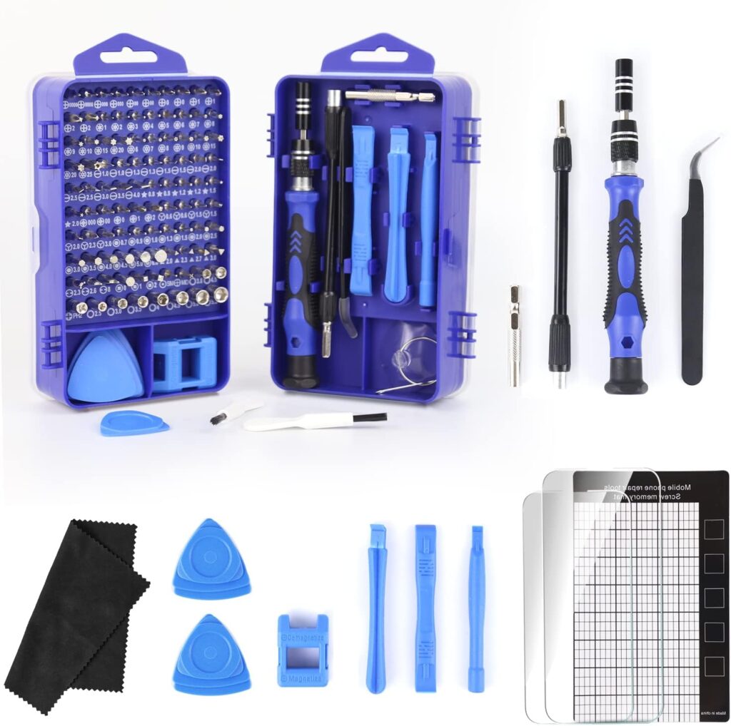 Precision Screwdriver Kit,Screwdriver Sets,121 in 1 Electronics Magnetic Repair Tool Kit for iPhone, MacBook, Computer, Laptop, PC, Tablet, PS4, Xbox, Nintendo, Game Console (Blue)