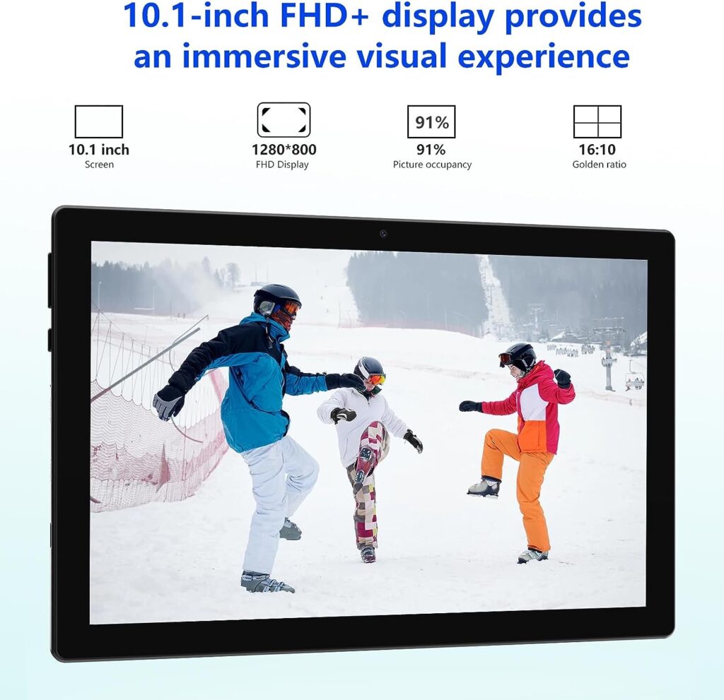 Tablet with Keyboard, 10 inch Tablet 2 in 1 Tablets, 128GB+6GB Android 11 Tableta PC, 1.8GHz Quad Core 1280*800 10.1 FHD 8MP Dual Camera BT WIFI6 5G WiFi Including Mouse Case Stylus Tempered Film Tab