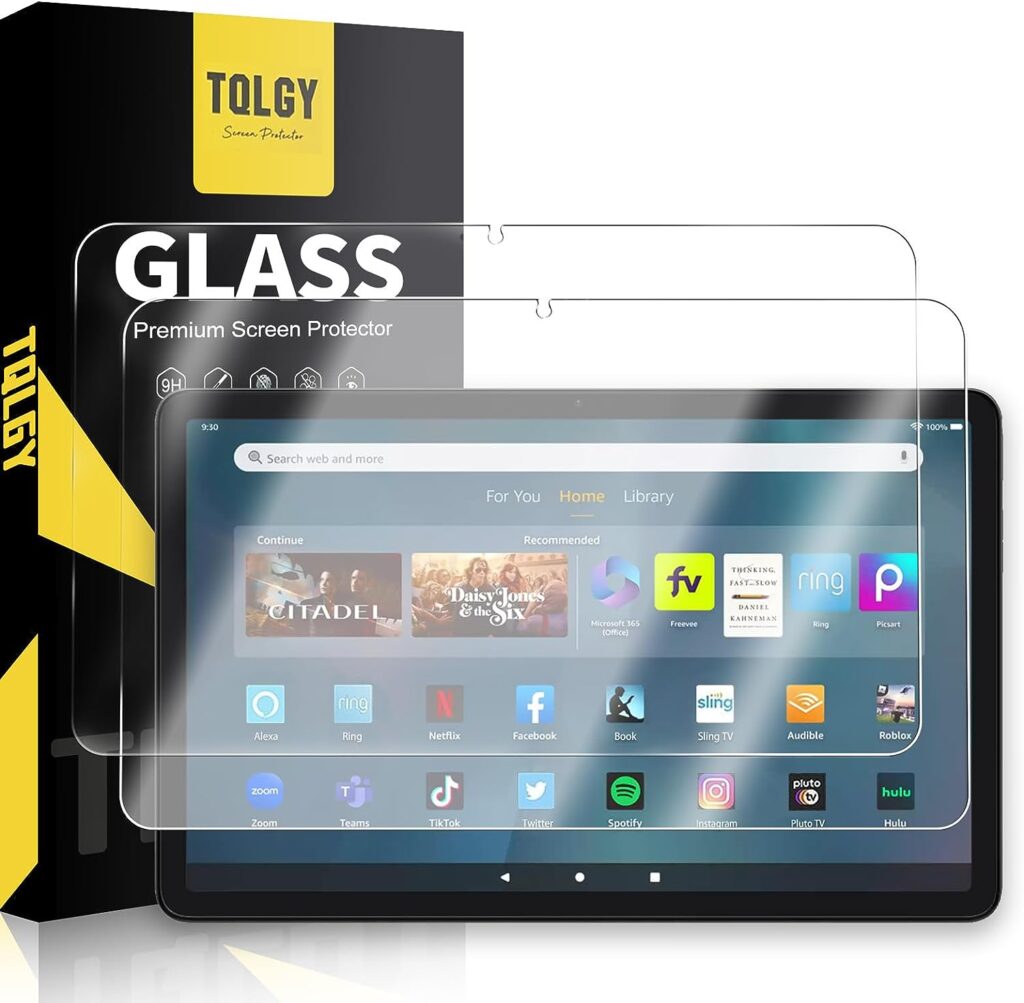 TQLGY [2 Pack] Designed for Fire Max 11 Tablet 11 inch (2023 Release) Screen Protector Tempered Glass, High Definition, Anti-Scratch