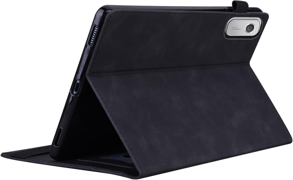 Varohix Case for Lenovo Tab M9 HD (9.0 inch) TB-310FU Tablet Premium PU Leather Protective Case Folio Flip Business Case Tablet Sleeve with Card Pocket Pen Holder, Black