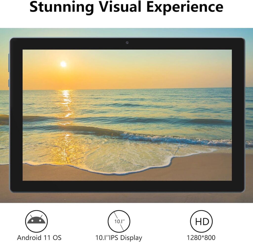 2023 Android 12 Tablet, 10.4 inch 2K FHD Tableta, 8GB RAM 128GB Storage 1TB Expand, Octa-Core CPU Tablet PC, 2000*1200 IPS, 13MP Rear+8MP Front Camera, 6000mAh Battery Computer Tablets PC with Case