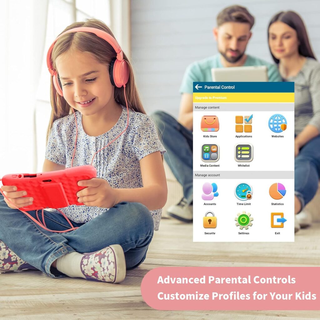 Amazon.com : COLORROOM 7 inch Tablet for Kids 2GB 32GB Android 11 Preinstalled Parent Control Children Education Toddler Tablet with Shockproof Case,Bluetooth, WiFi, GMS Certified, Dual Camera (Red) : Electronics