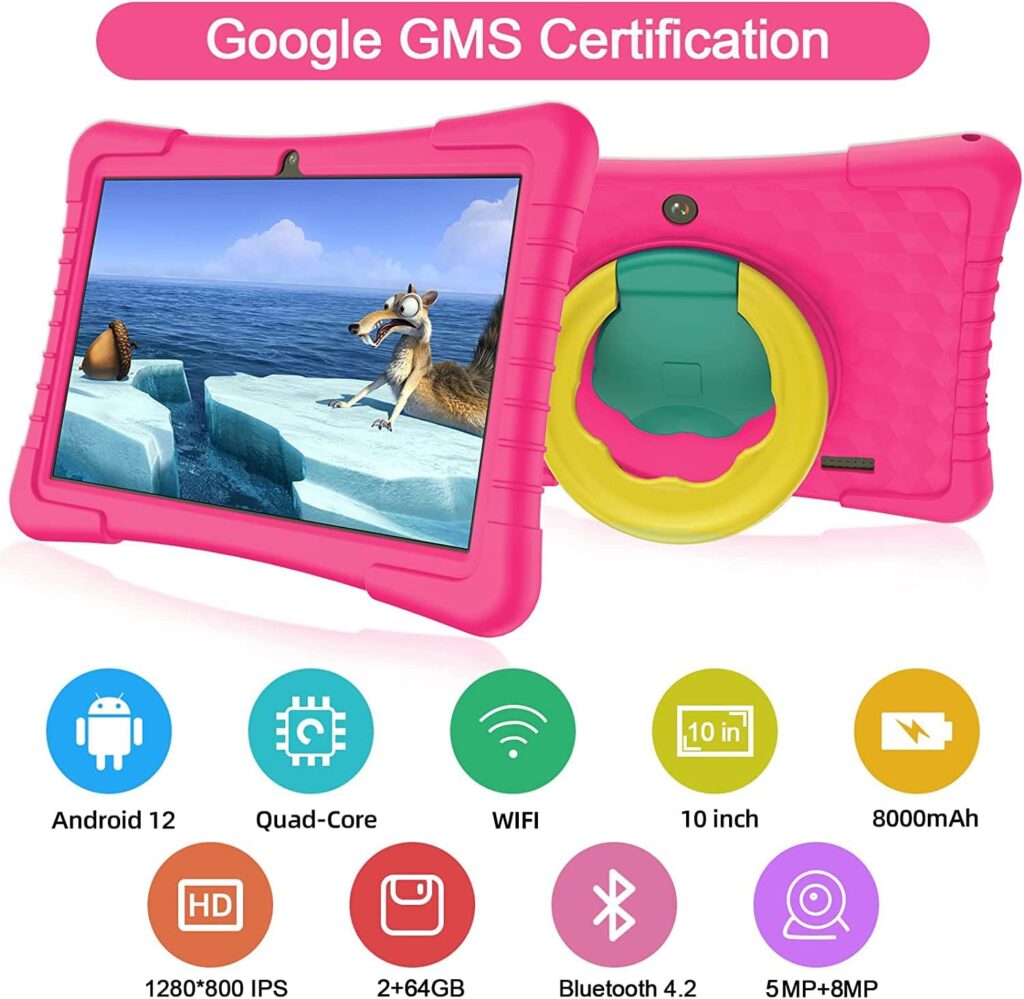 Amazon.com : Kids Tablet, 10 inch Tablet for Kids 64GB ROM+512GB Expand Android Tablets, Tablet APP Preinstalled  Parent Control Kids Education with WiFi, 8000mAh batery, Dual Camera, Netflix, YouTube : Electronics