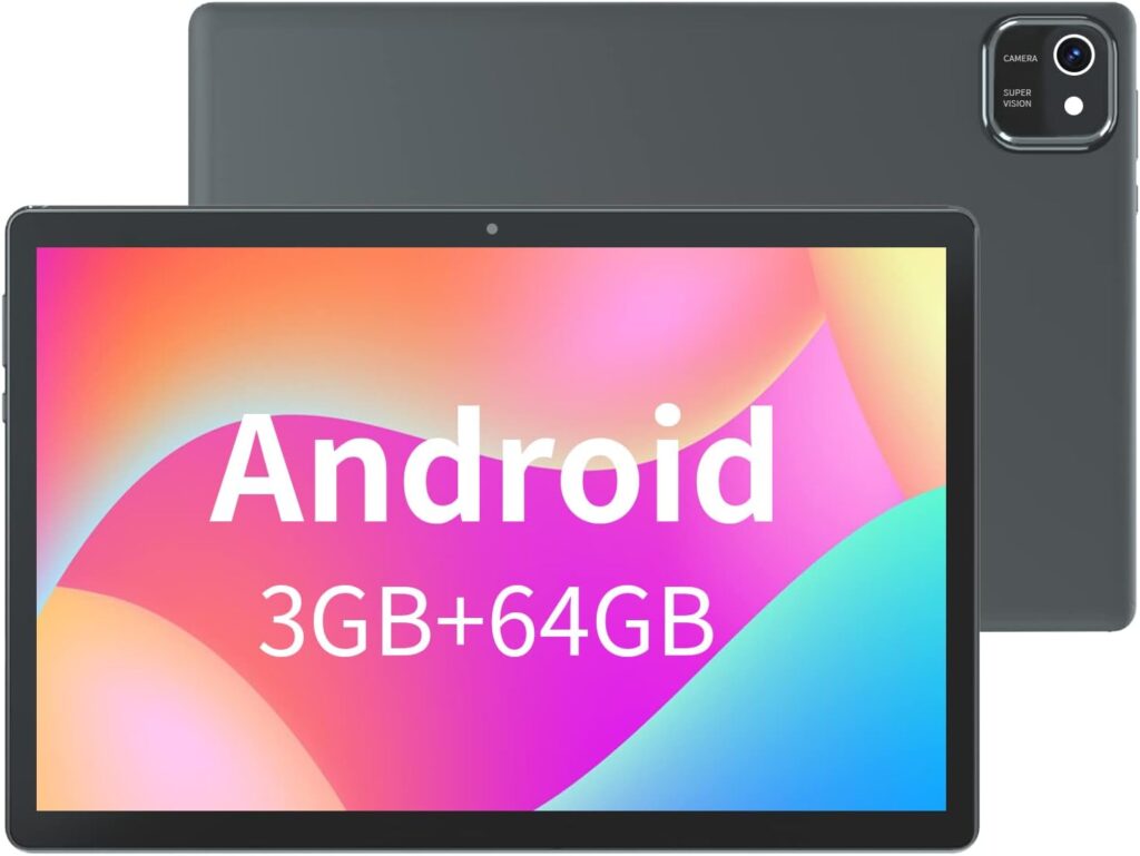 Android 11 Tablet 10inch Phablet, Large Storage 64GB Tablets Dual Stereo Speakers 512GB Expand, Octa-core Processor 3GB RAM 6000mAh Big Battery 10.1 IPS HD Screen Google Tableta Tab