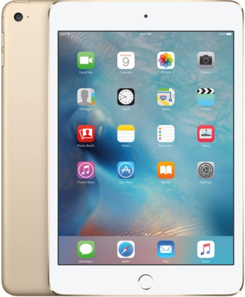 Apple iPad Mini 4, 128GB, Gold - WiFi (Renewed)