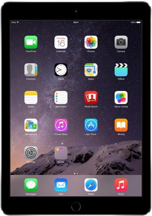 Apple MGKL2LL/A iPad Air 2 64GB, Wi-Fi, (Space Gray) (Renewed)