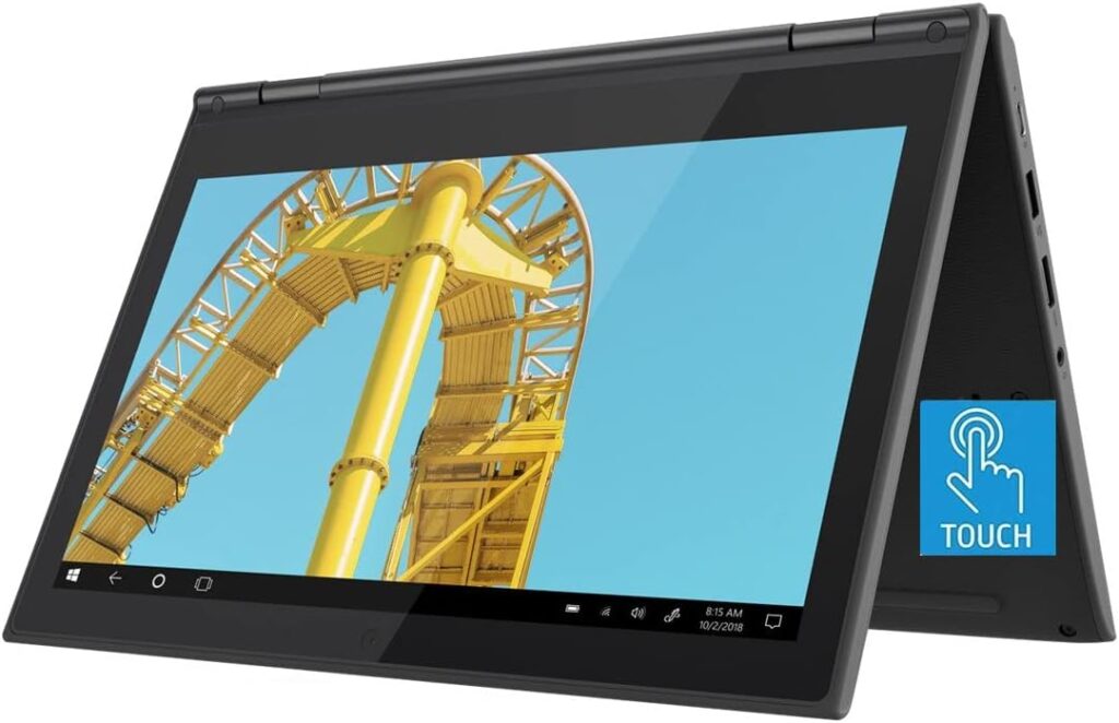 Lenovo 2022 300e 11.6 2-in-1 Touchscreen (Intel N4120, 4GB RAM, 64GB Storage, Stylus, Webcam), Ruggedized  Water Resistant, Flip Convertible Home  Education Laptop, FD Pen, Windows 10 Pro