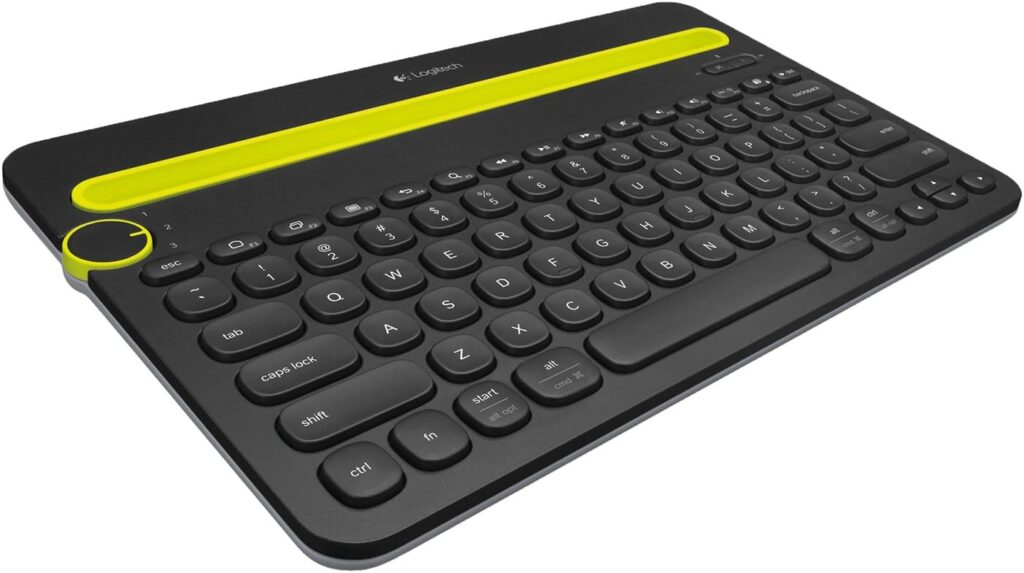 Logitech 920-006342 Bluetooth Multi-Device Keyboard K480 - Wireless Connectivity - Bluetooth - English, French - QWERTY Layout - Computer, Tablet, Smartphone - Black (Renewed)