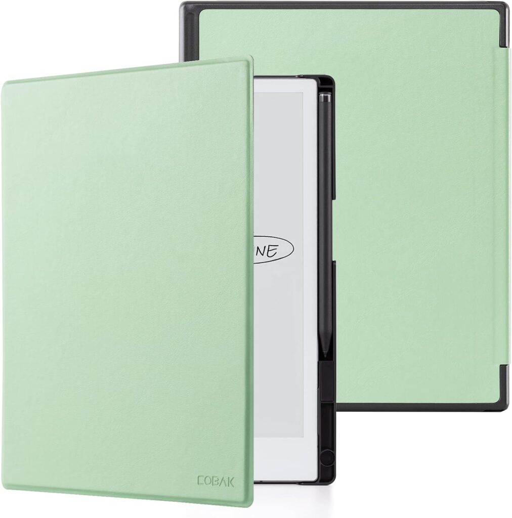 CoBak Case for Remarkable 2 Paper Tablet - Lightweight and Hard Back Shell Protective Book Folio Cover with Built-in Pen Holder - for 10.3 2020 Released (Macaron Green)