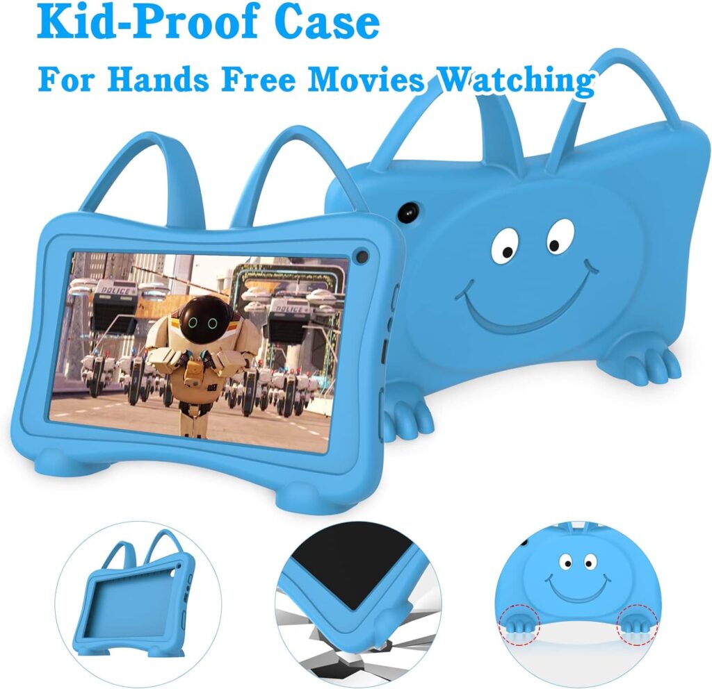 Kids Tablet 7 Android Toddler Tablet for kids 32GB Wifi Learning Tablet with Parent Control, Kid App Preinstalled, Educational games, Set time limits, Netflix, Youtube, ages 3-14 Boy Girl, Blue