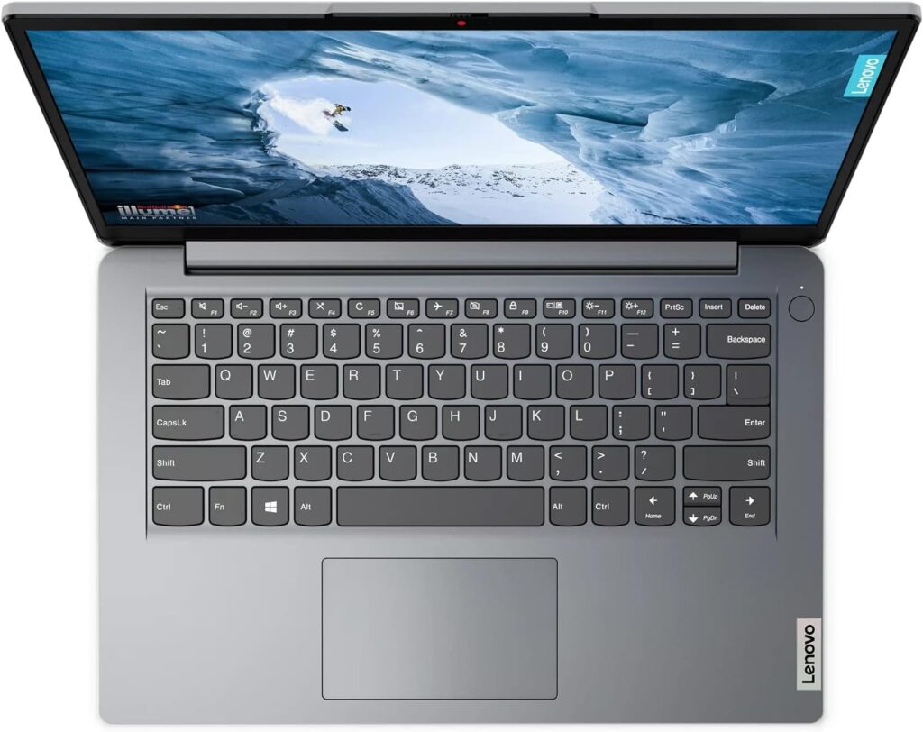 Lenovo IdeaPad 1 Laptop, 14.0 HD Display, Intel Celeron N4020, 4GB RAM, 64GB Storage, Intel UHD Graphics 600, Windows 11 in S Mode, Ice Blue