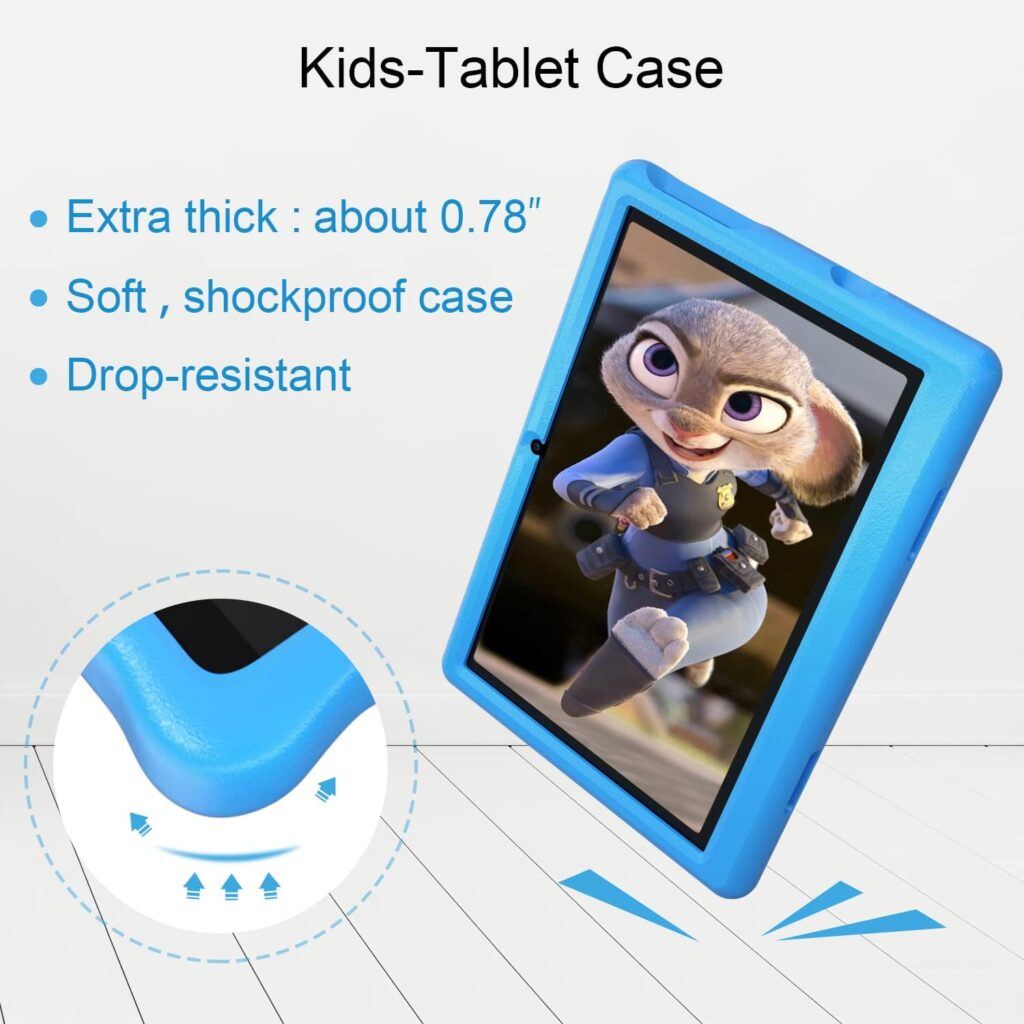 Okaysea Tablet for Kids Android 12 Kids Tablet with 2GB RAM, 32 GB ROM, Dual Camera, Bluetooth, 5000mAh Battery (Blue)