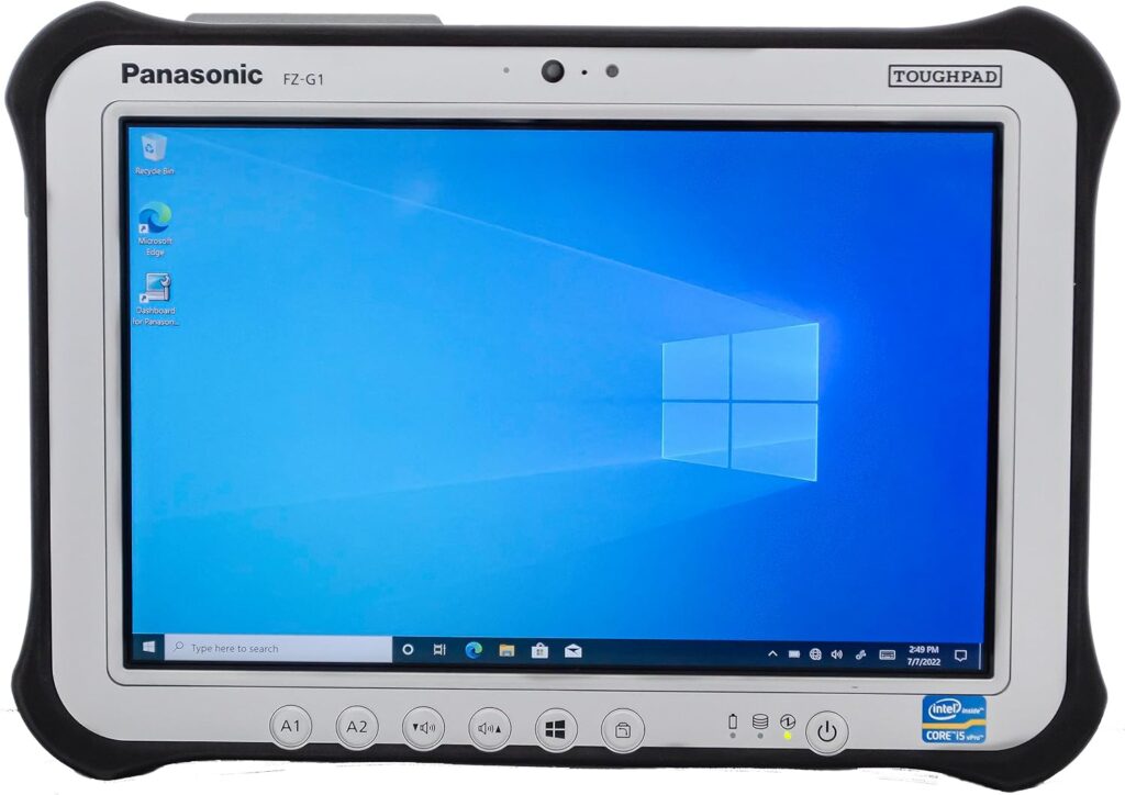 Panasonic Toughpad FZ-G1 MK1, Intel i5-3437U 1.9GHz, 10.1 WUXGA Multi TouchDigitizer, 8GB, 128GB SSD, LAN Port, 4G ATT, Camera, WiFi, Bluetooth, Windows 10 Pro (Renewed)