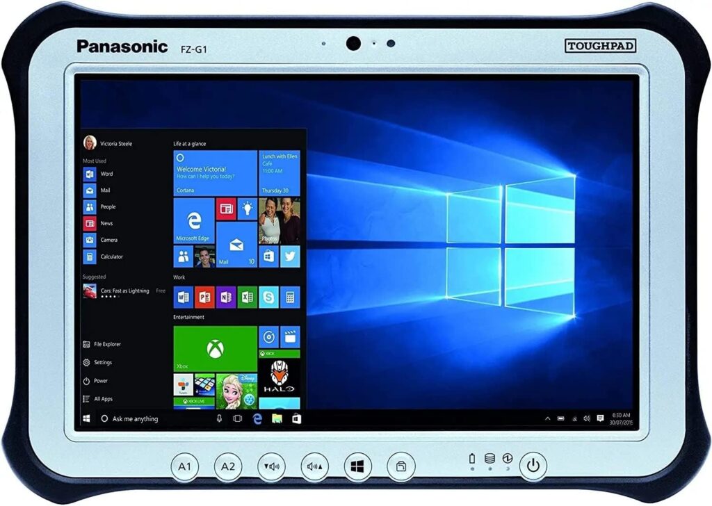 Panasonic TougHPad G1, FZ-G1 MK3, Core i5-5300U @2.30GHz, 10.1-inch WUXGA Multi Touch + Digitizer, 8GB, 256GB SSD, WiFi, Bluetooth, 4G LTE, Dual Pass, 2 Cameras, Windows 10 Pro (Renewed)