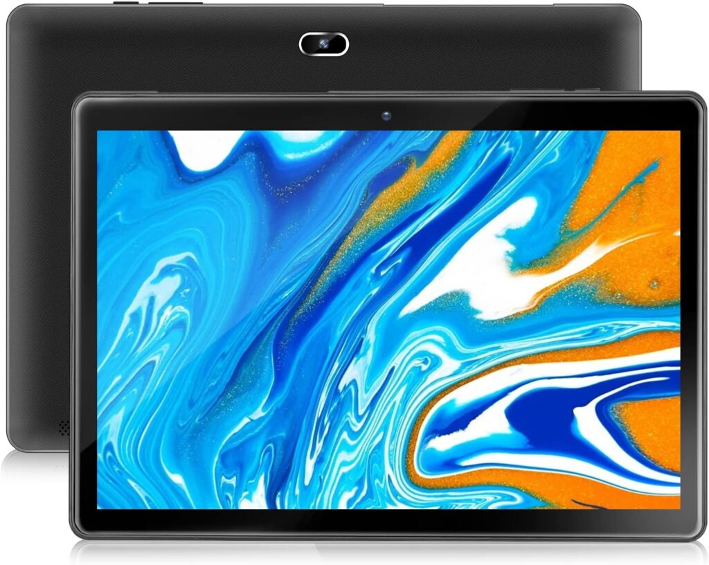 qunyiCO Android 11 Tablet 10 inch Y10 (10.1), 2GB RAM 32GB Storage, 2MP+8MP Dual Camera, Quad-Core Processor, 1280x800 IPS HD Display Screen, Wi-Fi Bluetooth 5000mAh, GMS Certified Black