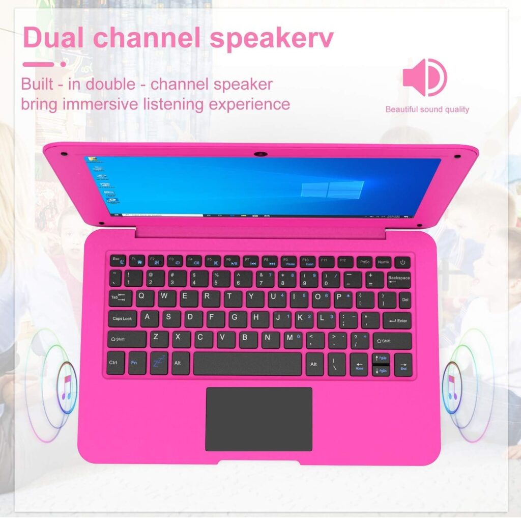 Tablets  Computers 10.1 Inch Netbook Laptop, Windows 10, Quad Core Processor, 2gb Ram, 32gb ROM, Webcam, USB 3.0, HDMI, SD Card Slot, Bluetooth, WiFi. (Pink)