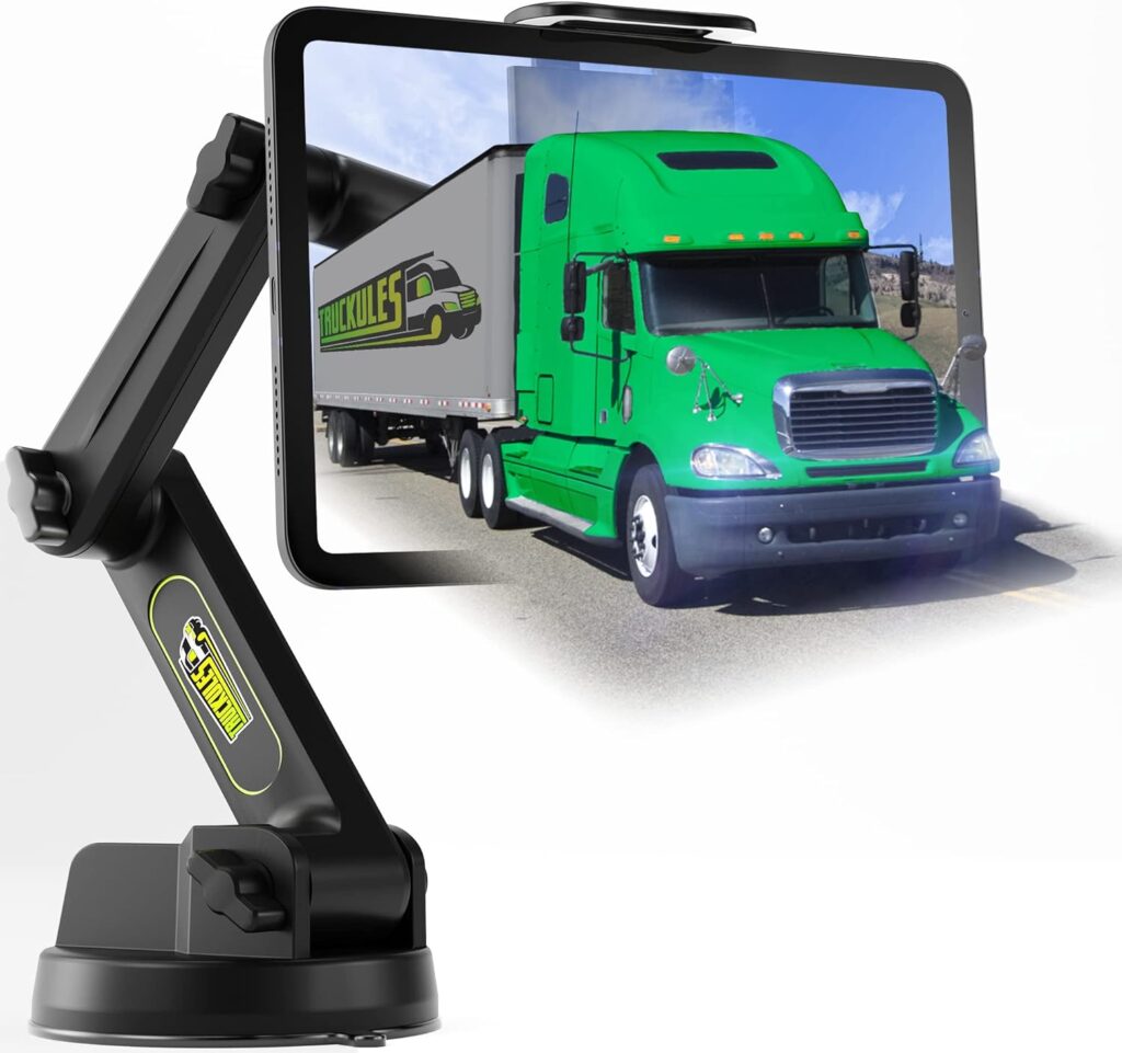 Truckules Tablet Mount for Truck - Heavy Duty, Tablet  iPad Mount Truck Dashboard Windshield 16 inch Long Arm, Super Suction Cup  Stable, Compatible with Tablet  iPad, Semi Truck 16 inch