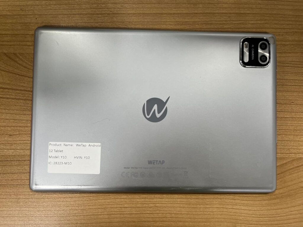 WeTap Android Tablet 10 inch丨Android 12 Tablet Quad-Core Processor 3GB RAM 64GB ROM 10.1 inch Android Tablets 1280x800 IPS Display Tablet with 2+8MP Camera WiFi Bluetooth 6000mAh Battery