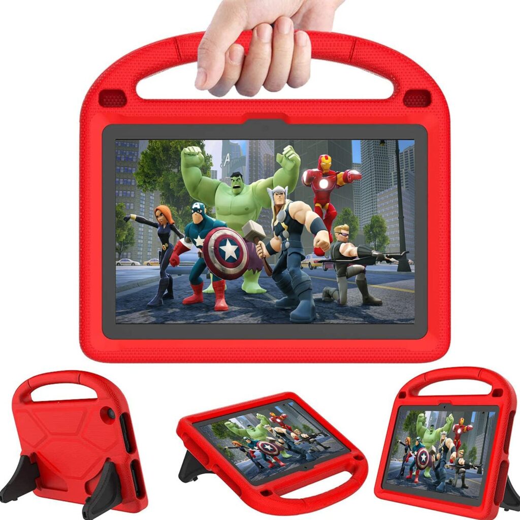 All-New 10 inch Tablet Case for Kids(2023/2021 Release,13th/11th Generation), Incompatible with iPad Samsung 10inch Tablet, Light Weight Shockproof Kids Friendly Case for 10 inch Tablet - Red