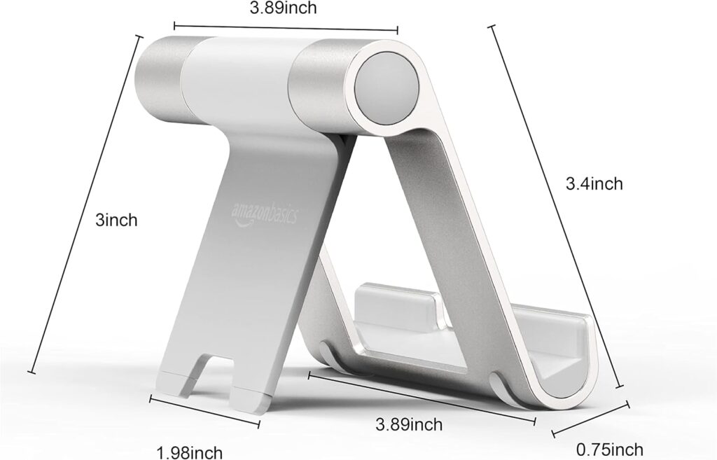 Amazon Basics Multi-Angle Portable Stand for iPad Tablet, E-reader and Phone - Black