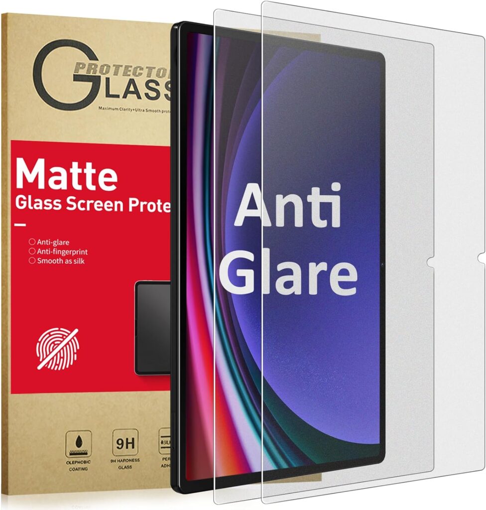 Ambison [2 Pack Matte Glass Screen Protector Compatible with Samsung Galaxy Tab S9/S9 fe (11 inch 2023 Released), Anti-Glare  Fingerprints/Tempered Glass/Bubble Free, Tablet S9/S9 fe Model