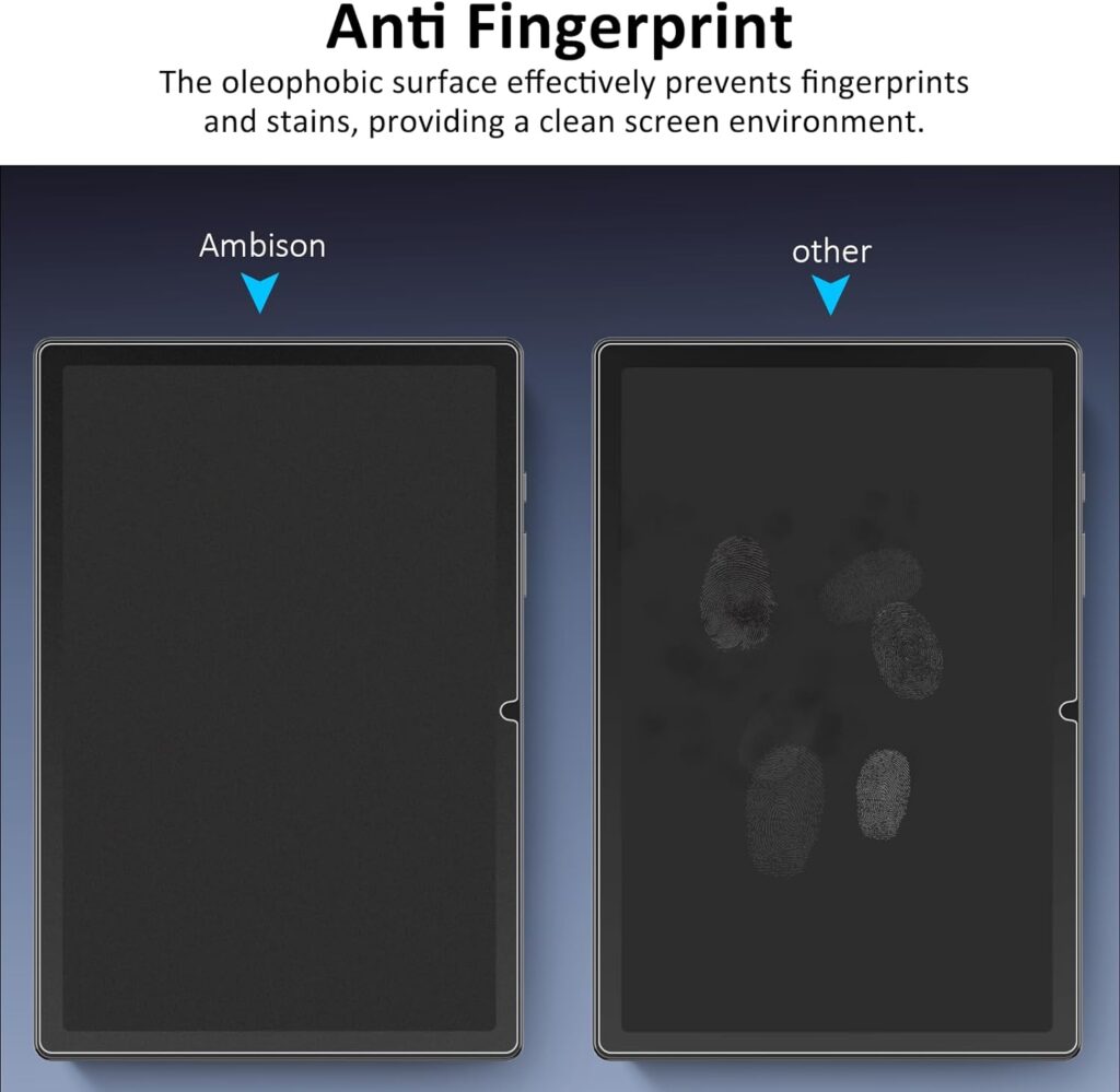 Ambison [2 Pack Matte Glass Screen Protector Compatible with Samsung Galaxy Tab S9/S9 fe (11 inch 2023 Released), Anti-Glare  Fingerprints/Tempered Glass/Bubble Free, Tablet S9/S9 fe Model