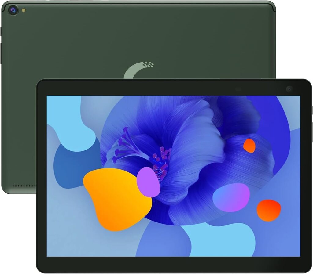 Android Tablet, 10 inch Tablets, 2GB+32GB Computer Tablet Support 512GB Expand, 2MP + 8MP Camera, IPS Screen, WiFi, Bluetooth, 6000mAh, Google GMS Certified Tableta (Green)