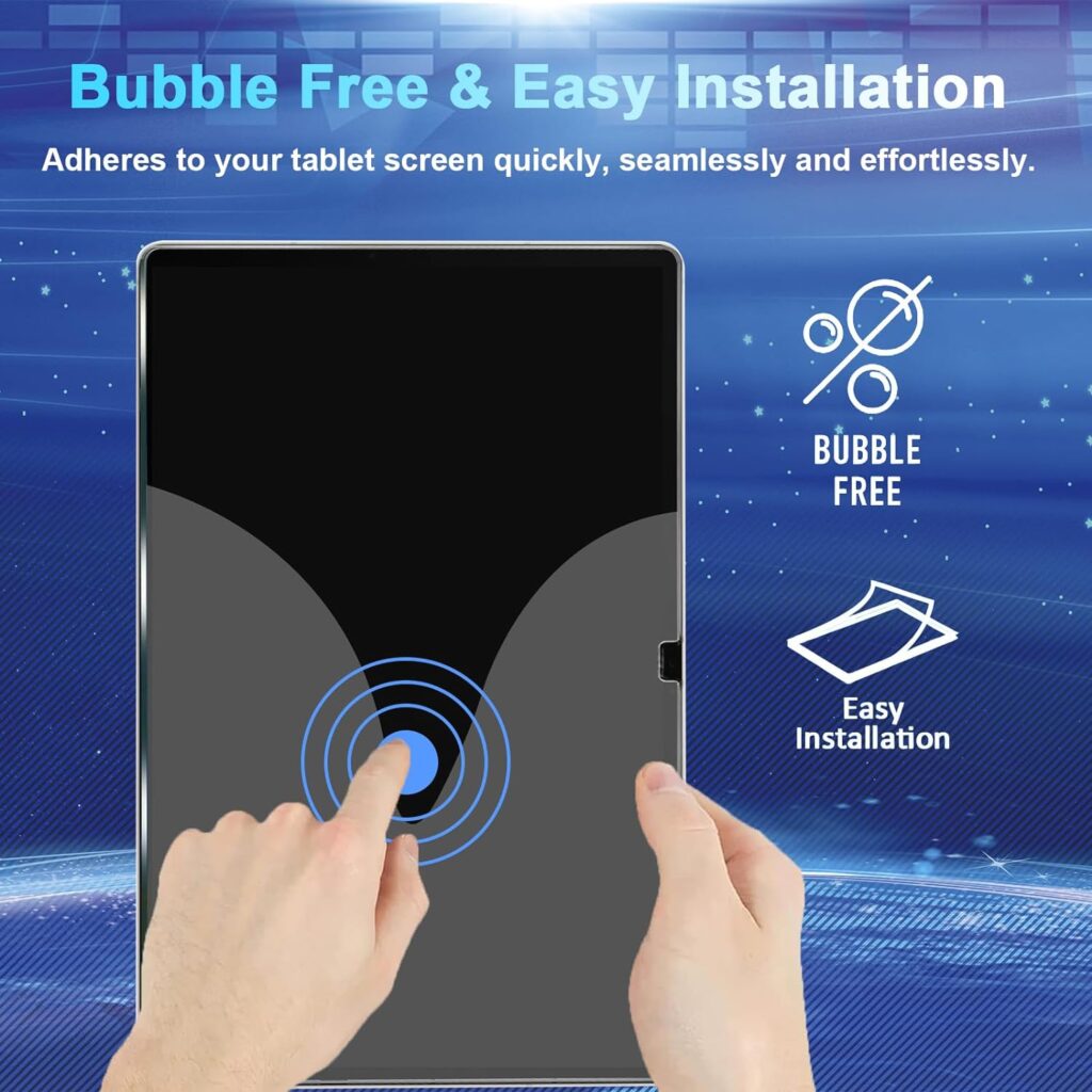 CWQZGUF 2 Pack Galaxy Tab S7 FE/S9 Plus/S8 Plus/S7 Plus 12.4 Inch Tempered Glass Screen Protector, 9H Hardness, High Clarity, Anti-Shatter, Bubble Free for Samsung Galaxy Tab S7 FE 5G/S9 Plus/S8 Plus/S7 Plus Screen Protector