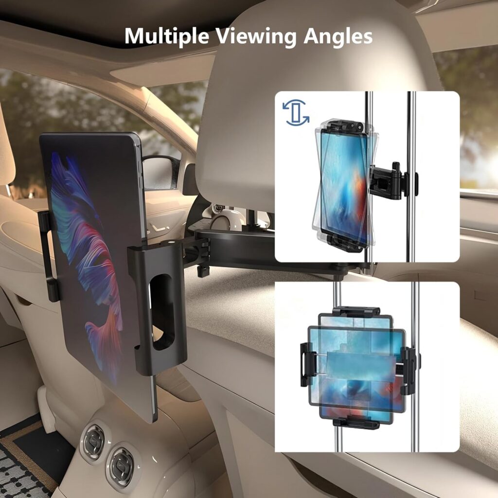 Lumigens Car Tablet Holder - iPad Holder for Car Backseat - Car Tablet Holder Back Seat for Kids Adults - Tablet ipad Car Mount