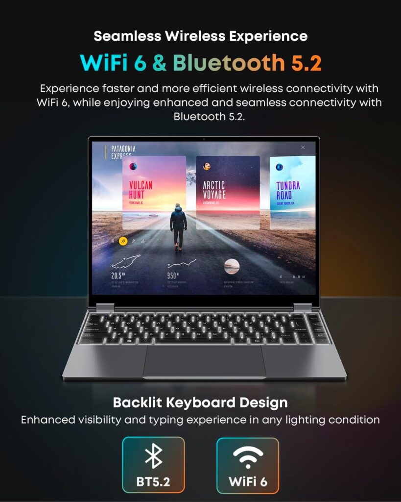 2023 CHUWI FreeBook 2-in-1 Touchscreen Laptop 13.5, 12GB RAM 512GB SSD, 12th Gen Intel N100(up to 3.4GHz), 1TB SSD Expand, Windows 11 Laptops, FHD 2256*1504, Backlit Keyboard, WiFi 6, BT5.2, Webcam