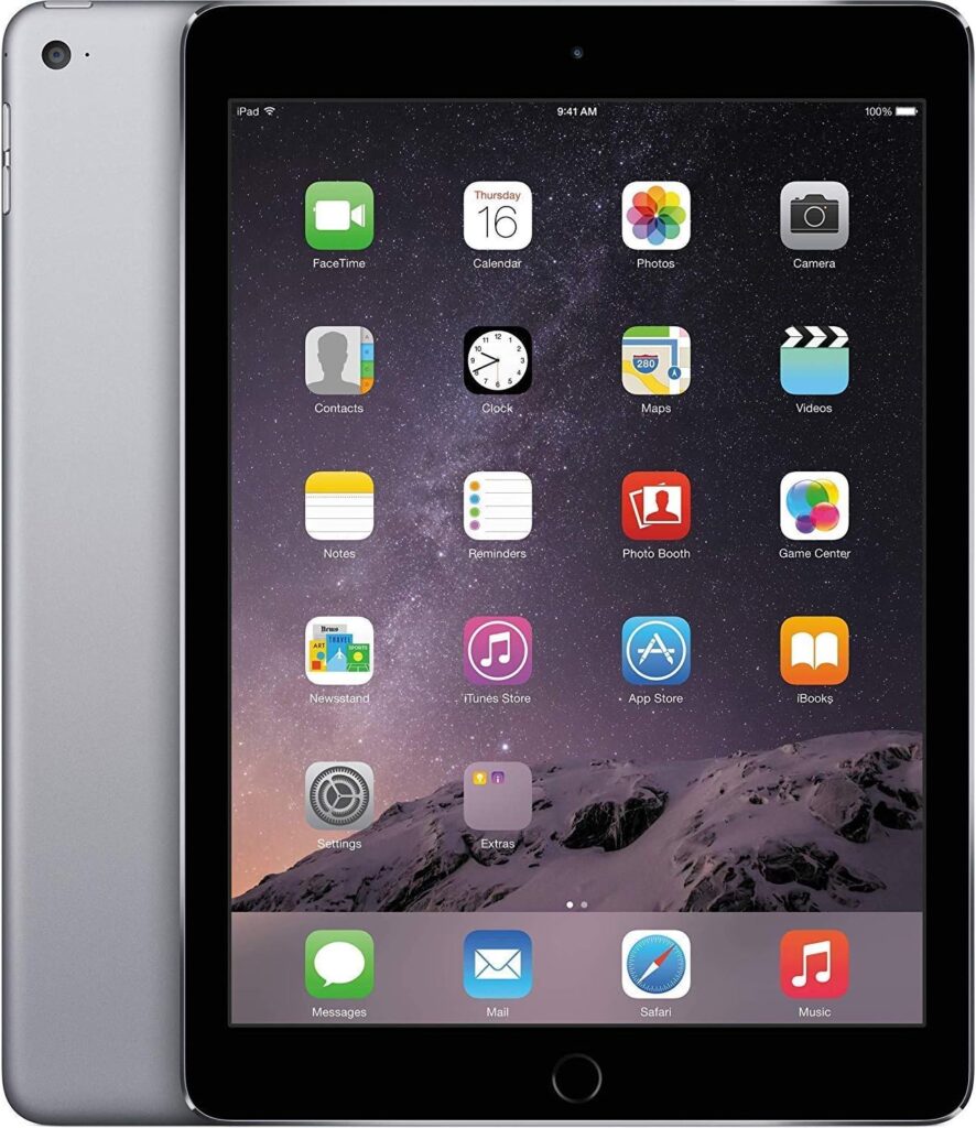 Apple iPad Air 2 9.7in 64GB Cellular Unlocked + WiFi Tablet - Space Gray / Black - MH2M2LLAUS-cr (Renewed)