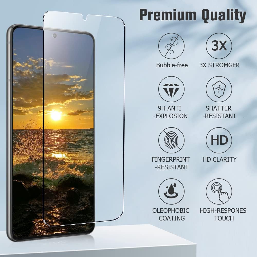 AYCFING [2+2 Pack ] Galaxy Note 20 Ultra Screen Protector with Camera Lens Protector, 9H Hardness, Support Fingerprint, 3D Curved Tempered Glass Film for Samsung Galaxy Note 20 Ultra 5G (6.9 Inch)