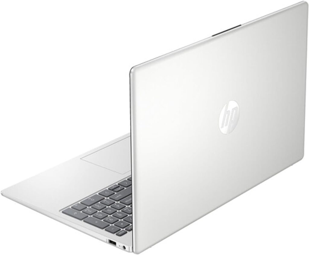 HP 15.6 Portable Laptop (Include 1 Year Microsoft 365), HD Display, Intel Quad-Core N200 Processor, 16GB RAM, 128GB Storage, Wi-Fi 6, Webcam, HDMI, Numeric Keypad, Windows 11 Home, Silver