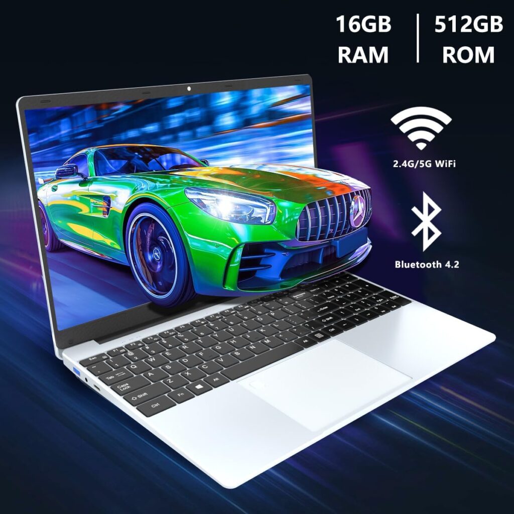 KUU Yepbook Laptop Computer, 15.6 Inches FHD IPS 1080P Display, 16GB DDR4 RAM 512GB SSD, 11th Celeron N5095 Processor with Windows 11 Laptops, Backlit Keyboard, Bluetooth 4.2, Fingerprint Unlock