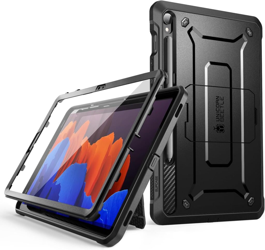 SUPCASE Unicorn Beetle Pro Series Case Designed for Samsung Galaxy Tab S9 FE 10.9 inch(2023 Release), with Built-in Screen Protector  S Pen Holder Full-Body Rugged Heavy Duty Case (Black)