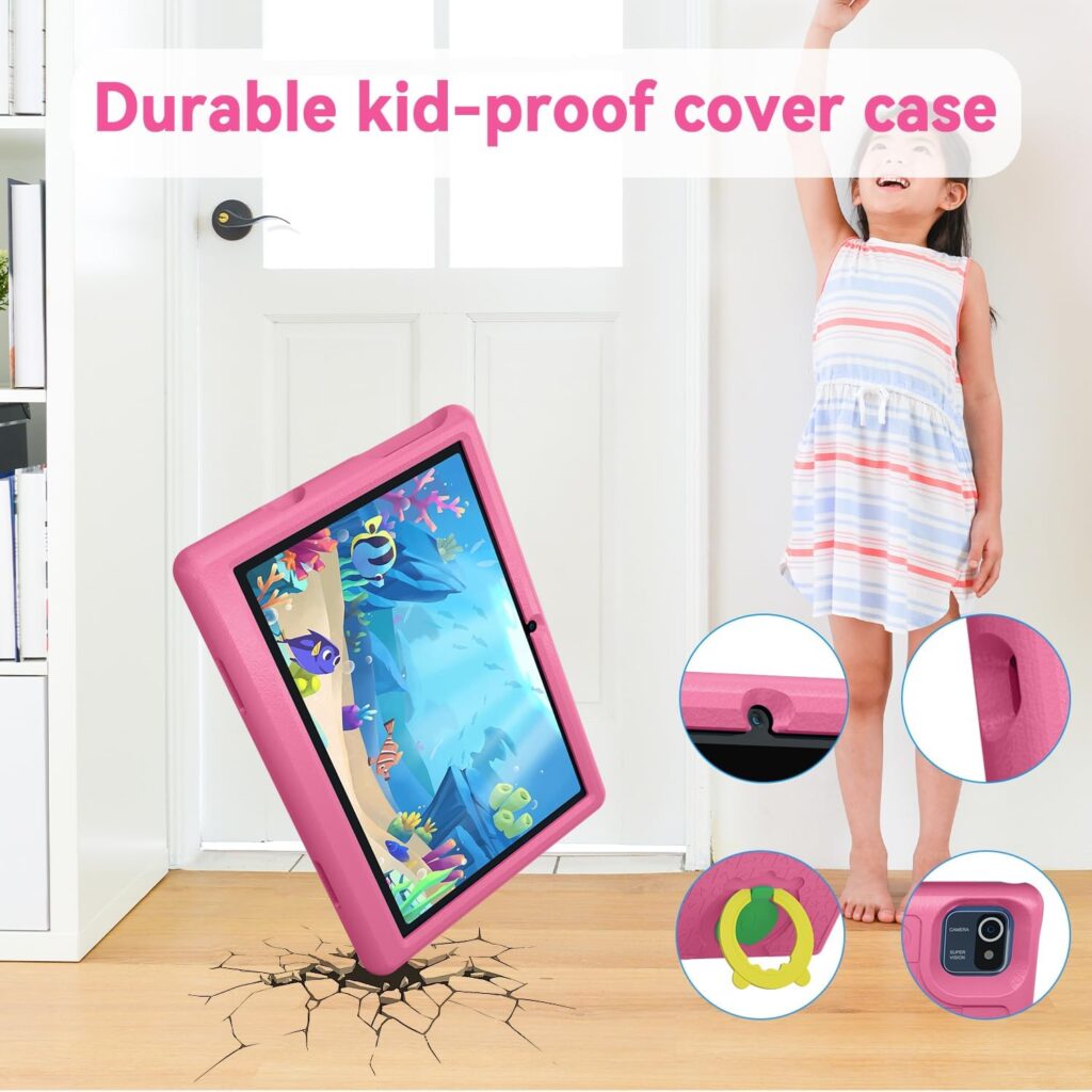 Tablet for Kids Android 13 Kids Tablet with 6GB(2GB+4GB) RAM, 64 GB ROM, Dual Camera, Bluetooth, 5000mAh Battery