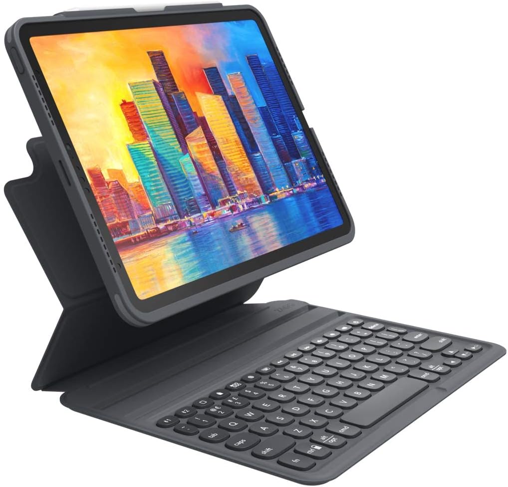 ZAGG Pro Keys Detachable Case and Wireless Keyboard for Apple iPad Air 10.9, Multi-Device Bluetooth Pairing, Backlit Laptop-Style Keys, Apple Pencil Holder, 6.6ft Drop Protection, Black