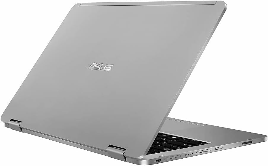 ASUS VivoBook Flip 14 Thin and Light 2-in-1 Laptop, 14” FHD Touchscreen, Intel Pentium Silver N5030 Processor, 4GB RAM, 128GB Storage, Windows 10 Home in S Mode, Light Grey, Fingerprint, J401MA-ES21T