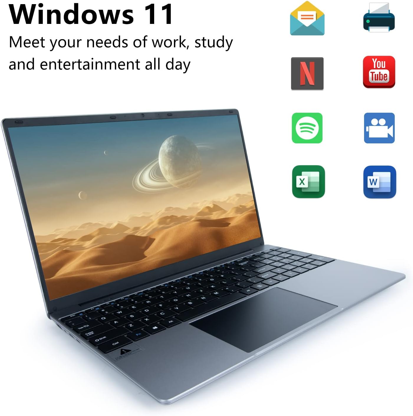 Maypug Laptop Computer -1080P IPS Full HD Laptop,12GB DDR4 512GB SSD Quad-Core Intel Celeron Processors, Pre-Installed Windows 11, USB 3.0, 15.6Screen, Bluetooth 4.2, 2.4G/5G WiFi, Mini-HDMI