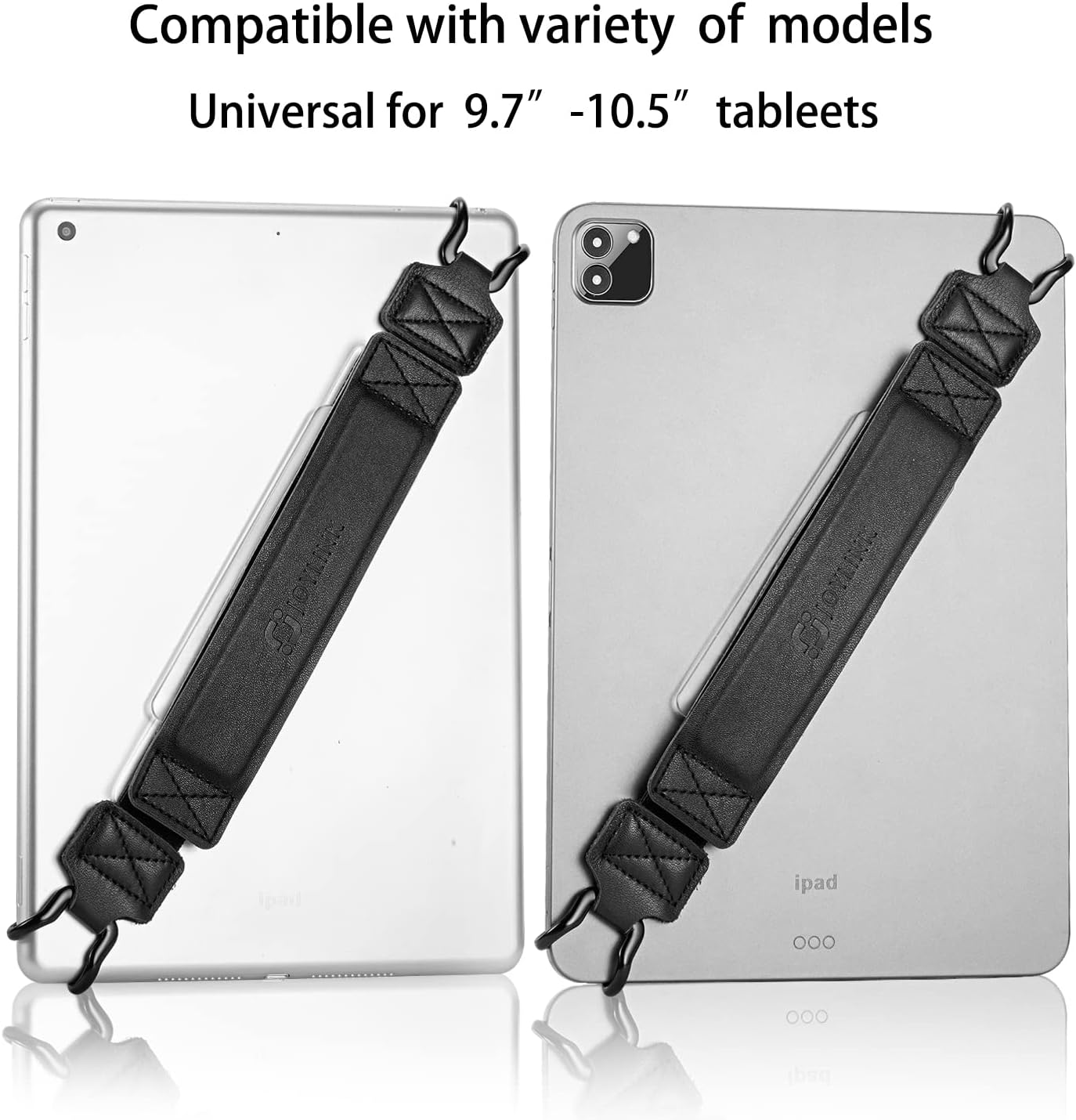 2nd Genaration Universal Handheld Strap Holder for 10.1 inch Tablets, Black…