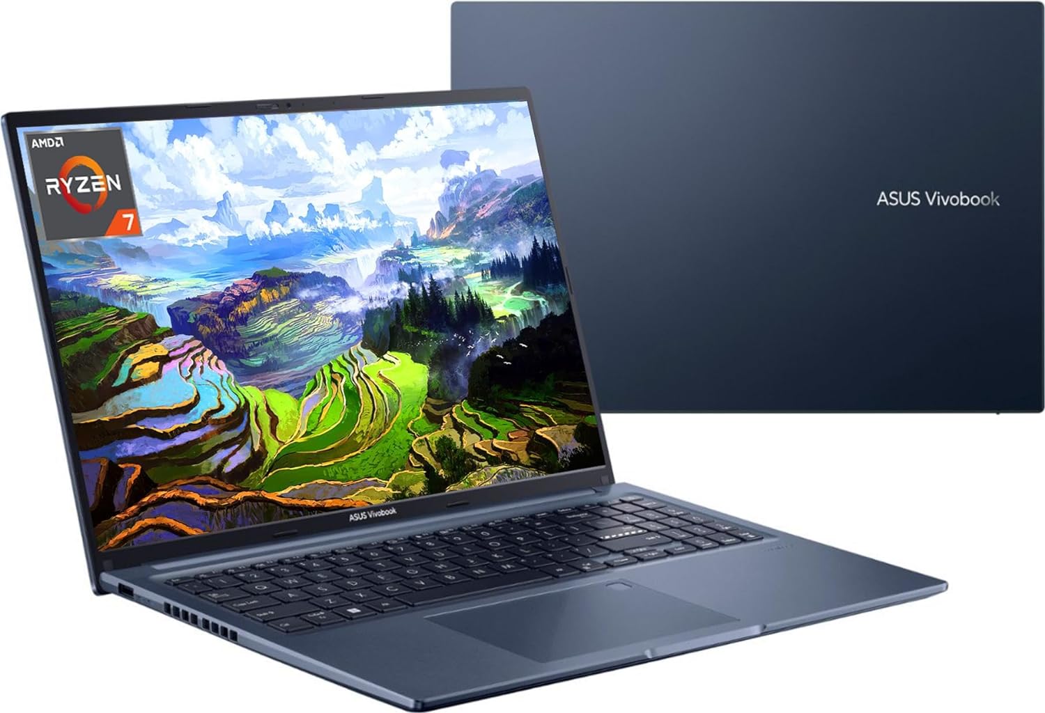 ASUS Vivobook 16 Laptop 2023 Newest, 16 inch Display, AMD Ryzen 7 5800HS Processor Up to 4.4 GHz (Beat i7-1195G7), 12GB RAM, 512GB SSD, WiFi 6, Chiclet Keyboard, Thin  Light, Windows 11 Home