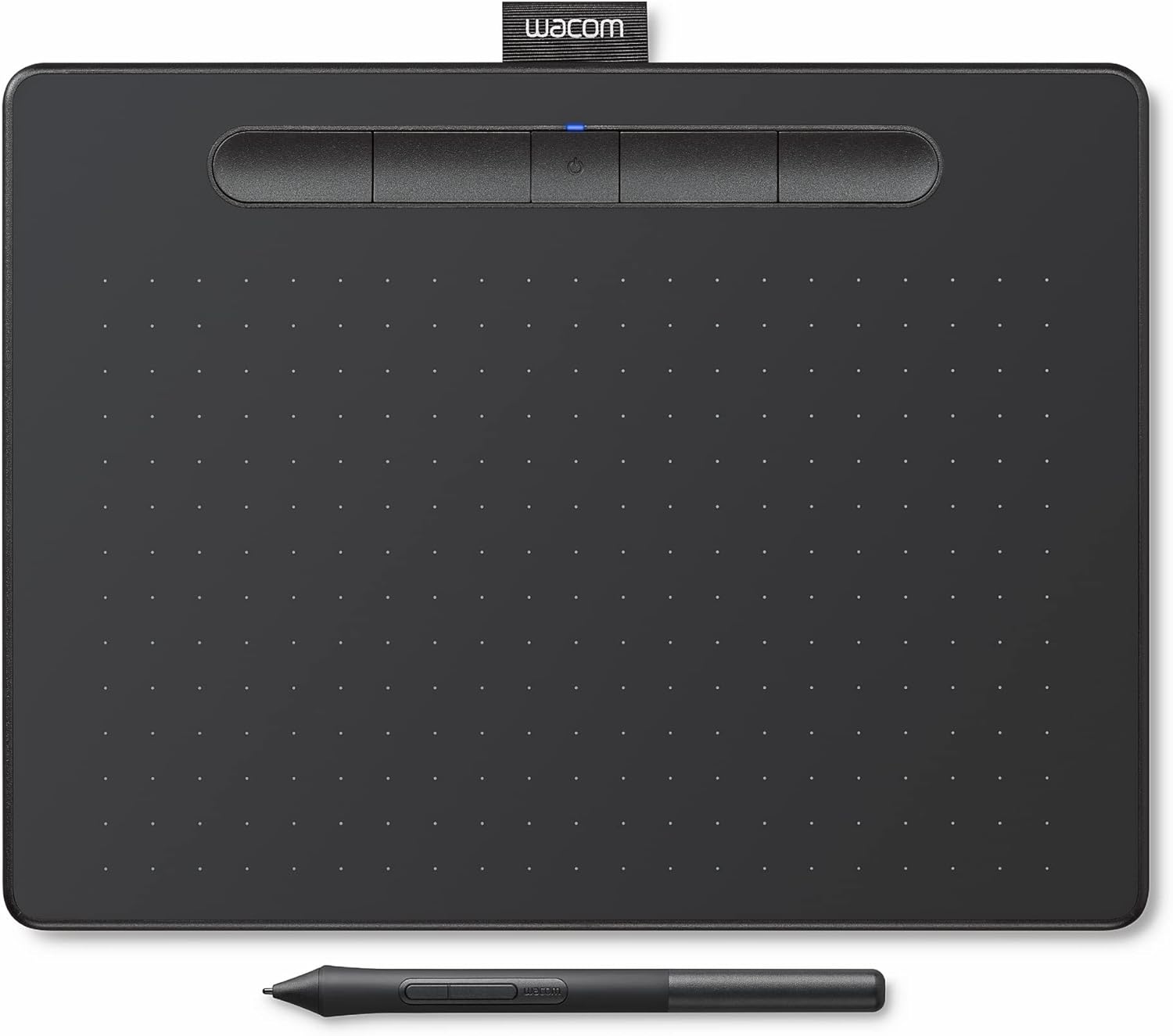 Wacom Intuos Small Bluetooth Graphics Drawing Tablet, 4 Customizable ExpressKeys, Portable for Teachers, Students and Creators, Compatible with Chromebook Mac OS Android and Windows - Black